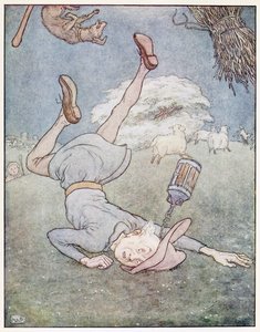 Der Mann im Mond fiel herunter, aus A Nursery Rhyme Picture Book, veröffentlicht 1914