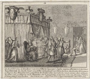 Der Tod von Peter dem Großen am 8. Februar 1725, 1727