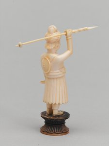 Schwarzer Bauer, Schachfigur, Indien, um 1820 von Leonard Wells Volk