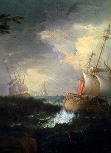 Stürmische See, Detail von Leonardo Coccorante