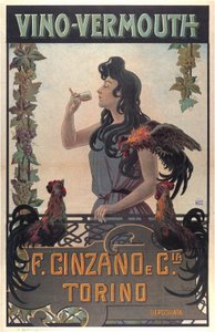 Vino-Vermouth Werbung, ca. 1900 von Leonardo Roda