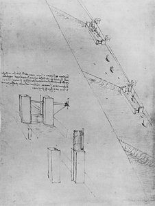 Ein Kanal mit Schleusen und Wehren, ca. 1480, 1945