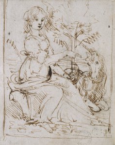 Eine Jungfrau mit einem Einhorn, späte 1470er Jahre