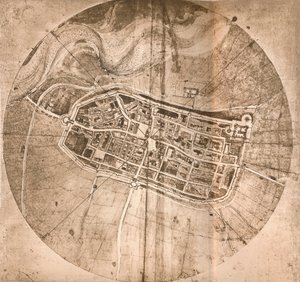 Eine Karte der Stadt Imola, Italien, ca. 1472-ca. 1519, 1883
