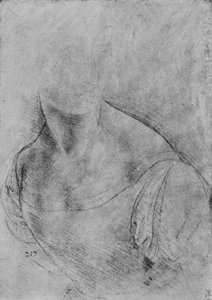 Büste einer Frau nach links gewandt, der Kopf leicht angedeutet, um 1480, 1945 von Leonardo da Vinci