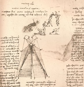 Diagramm zur Veranschaulichung der Theorie von Licht und Schatten und Skizzen von Figuren, ca. 1472-ca. 1519, 1883 von Leonardo da Vinci