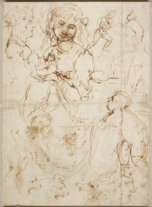 Köpfe und Figuren, ca. 1478