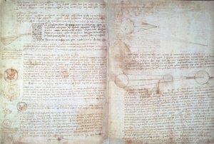 Leonardo da Vinci, Seiten aus Cod. Hammer von Leonardo da Vinci