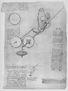 Maschine zum Formen von Eisenstangen zur Kanonenherstellung, um 1480, 1945 von Leonardo da Vinci