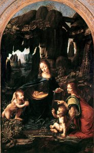Madonna der Felsen, um 1483-94 von Leonardo da Vinci