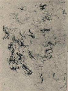 Profil eines Mannes nach rechts, ca. 1480, 1945 von Leonardo da Vinci