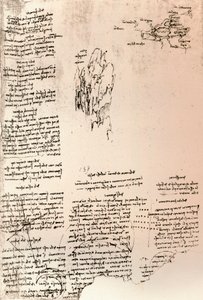 Skizze eines Gipfels in Armenien und eine Skizzenkarte von Armenien, ca. 1472-1519, 1883