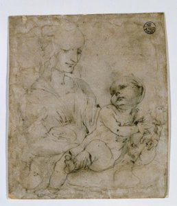 Studie zur Madonna mit Katze