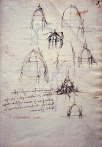 Studien für die Laterne der Kathedrale, aus Codex Trivulzianus