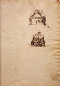 Studien für die Laterne der Kathedrale, aus Codex Trivulzianus