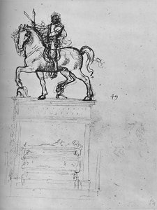 Studie für ein Reitermonument, ca. 1480 von Leonardo da Vinci
