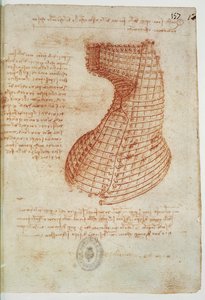 Technische Zeichnung, Codex Madrid I, Folio 157 recto von Leonardo da Vinci