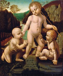 Das Christkind mit dem kleinen Johannes dem Täufer und einem unbekannten Jungen