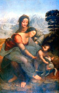 Jungfrau und Kind mit der heiligen Anna, 1502-1516 von Leonardo da Vinci