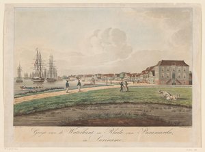 Ansicht der Waterkant in Paramaribo