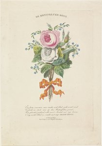 Rosen mit Silhouettenporträts von Willem I Frederik, König der Niederlande, Wilhelmina von Preußen, ihren Kindern, seinen Eltern und seiner Schwester