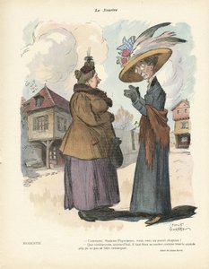 Illustration von Leonce Burret (1865-1915) in Le Smile, Nr. 19, 08/05/13 - Mode, Hut von Leonce Burret