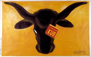 Werbeplakat für Kub-Brühe mit einem Rinderkopf. 1931. Illustration von Leonetto Cappiello (1875-1942) von Leonetto Cappiello
