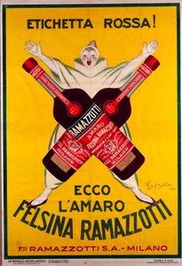 Plakat für das Getränk Amaro Felsina Ramazzotti von Leonetto Cappiello