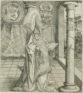 Heiliger Emesbertus, aus Heilige verbunden mit dem Haus Habsburg von Leonhard Beck