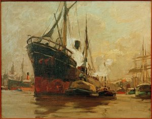 Dampfer im Hafen