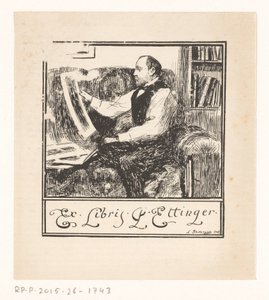 Ex Libris von Pawel Ettinger von Leonid Osipovisch Pasternak