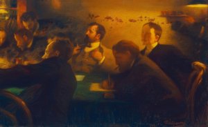Sitzung der Professoren der Moskauer Schule für Malerei von Leonid Osipovic Pasternak