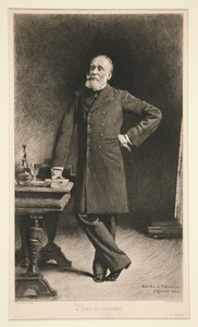 Porträt von Pierre Puvis de Chavannes von Leopold Flameng