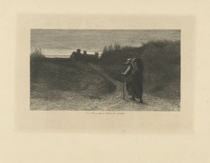 Wanderer in einer Dünenlandschaft von Leopold Lowenstam
