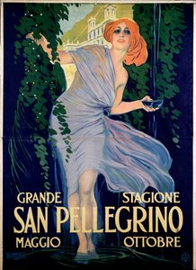 Werbeplakat für die Kurstadt San Pellegrino, Italien