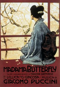 Cover von Leopoldo Metlicovitz der Partitur der Oper Mrs Butterfly von Giacomo Puccini von Leopoldo Metlicovitz