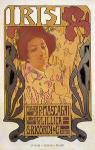 Iris, Poster für die Oper von Pietro Mascagni