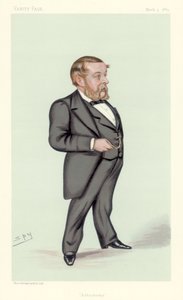 Richard Anthony Proctor, englischer Astronom, Mathematiker und populärwissenschaftlicher Schriftsteller, 1883 von Leslie Matthew Ward