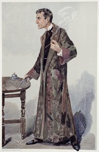 Sherlock Holmes, Karikatur aus Vanity Fair des Schauspielers William Gillette, 1907 von Leslie Matthew Ward