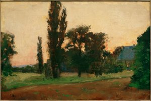 Abendstimmung über rheinischer Landschaft