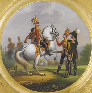 Hauptoffizier und Unteroffizier des Husarenregiments der Leibgarde, 1829