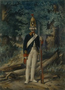 Grenadier des Preobrazhensky-Regiments im Jahr 1800, 1840er Jahre