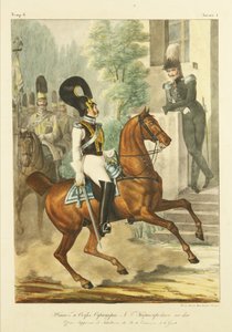 Stab und leitende Offiziere des Kürassierregiments der Leibgarde, ca. 1830