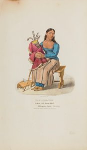 TA-MA-KAKE-TOKE oder die Frau, die zuerst sprach; Eine Chippeway-Frau (trauernd), aus dem Aboriginal Portfolio