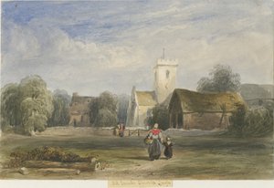 Leigh Church: Aquarellmalerei von Lewis John Wood