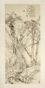 Landschaft nach Jing Hao und Guan Tong, ca. 1690-1770 von Li Shizhuo