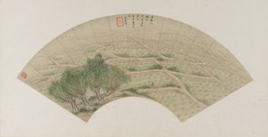 Reisfelder mit Reihern, Qing-Dynastie, 1741