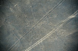 Hund, Nazca-Linien, Nazca, Peru, Nazca-Zivilisation (Foto) von Unbekannt Unbekannt