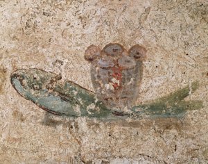 Fisch, Kapelle des Guten Hirten (Fresko) von Unbekannt Unbekannt
