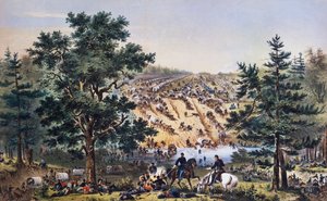 George Brinton McClellans Rückzug, Bear Creek Ford, Armee des Potomac, Juli 1862, Zeichnung von John Badger Bachelder, Gravur von Bufford, Amerikanischer Bürgerkrieg, USA von Unbekannt Unbekannt
